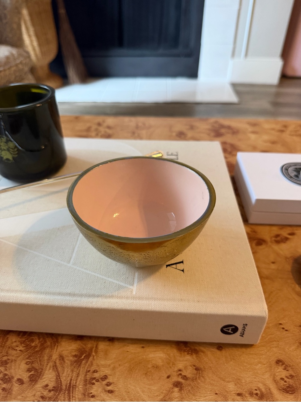 Gold and pink Jewelry Dish